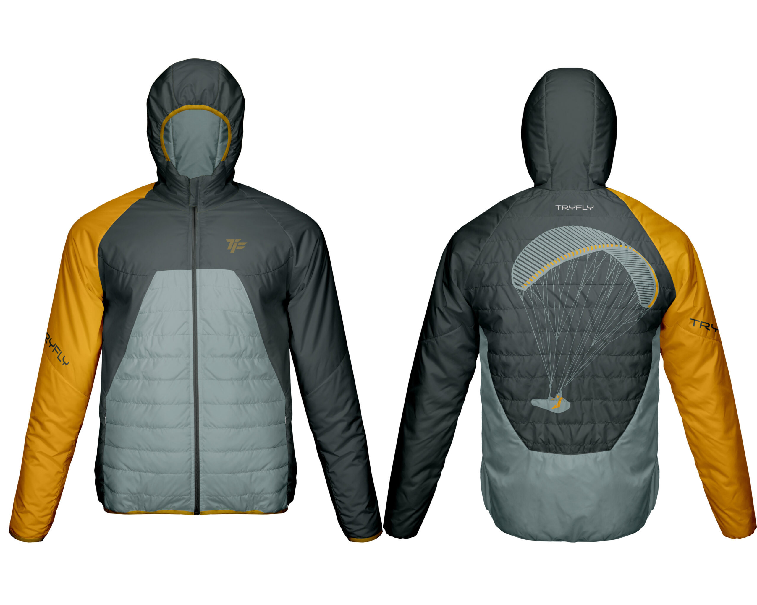 Cumulus Paragliding Jacket Grey - TryFly Paragliding and Skydiving Wear ...
