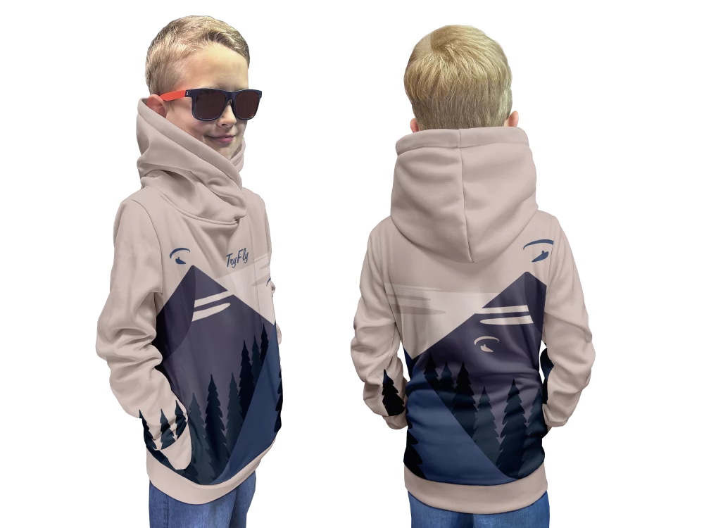 Softshell kids Hoodie Mountains