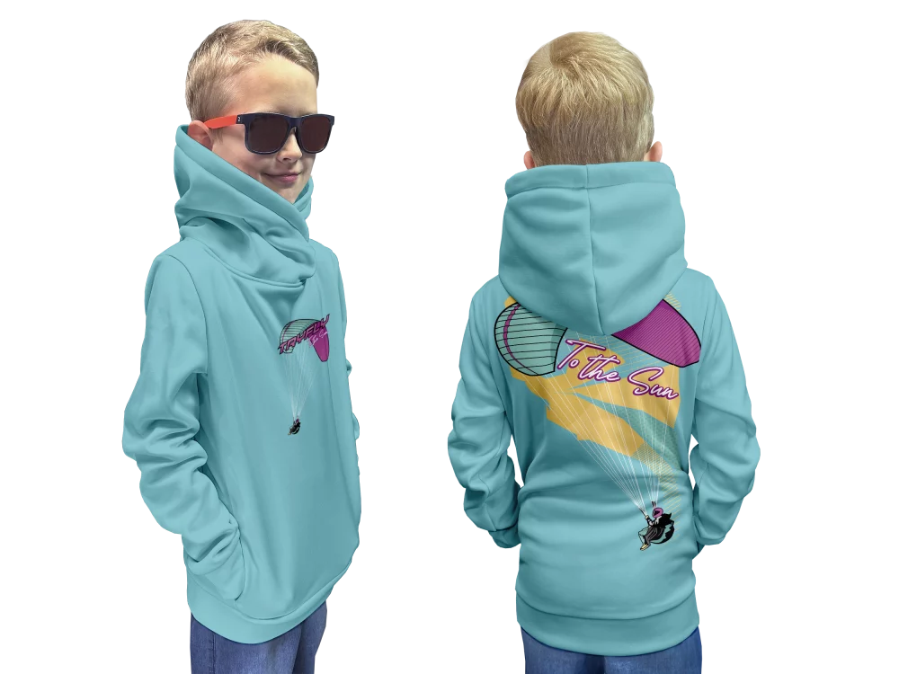 Softshell kids Hoodie to the sun paralgiding