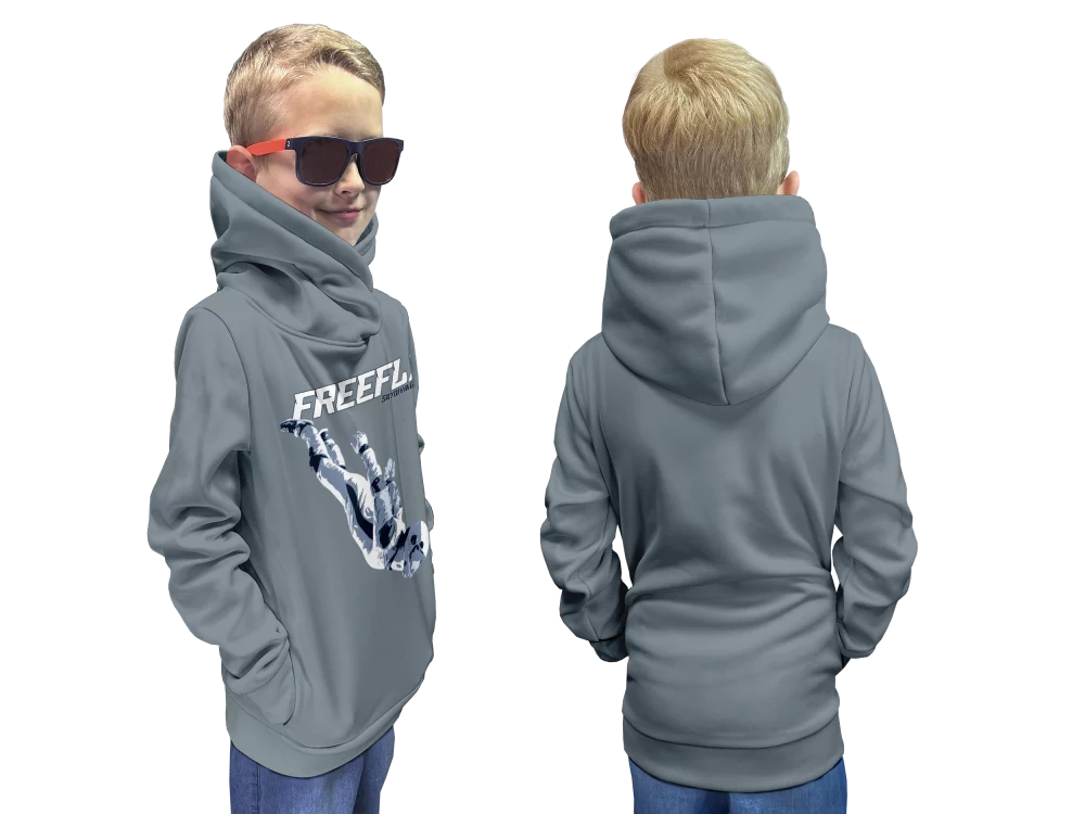 Softshell kids Hoodie FleeFly Grey