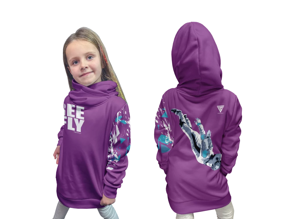 Softshell kids Hoodie Skydiver Pink FreeFly