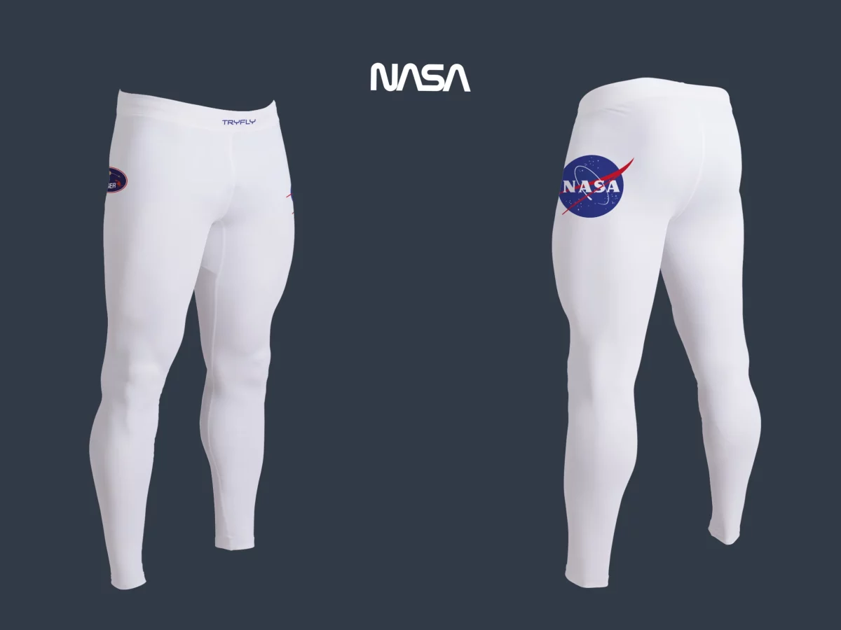 Leggings Pants Lycra® Nasa Voyager White