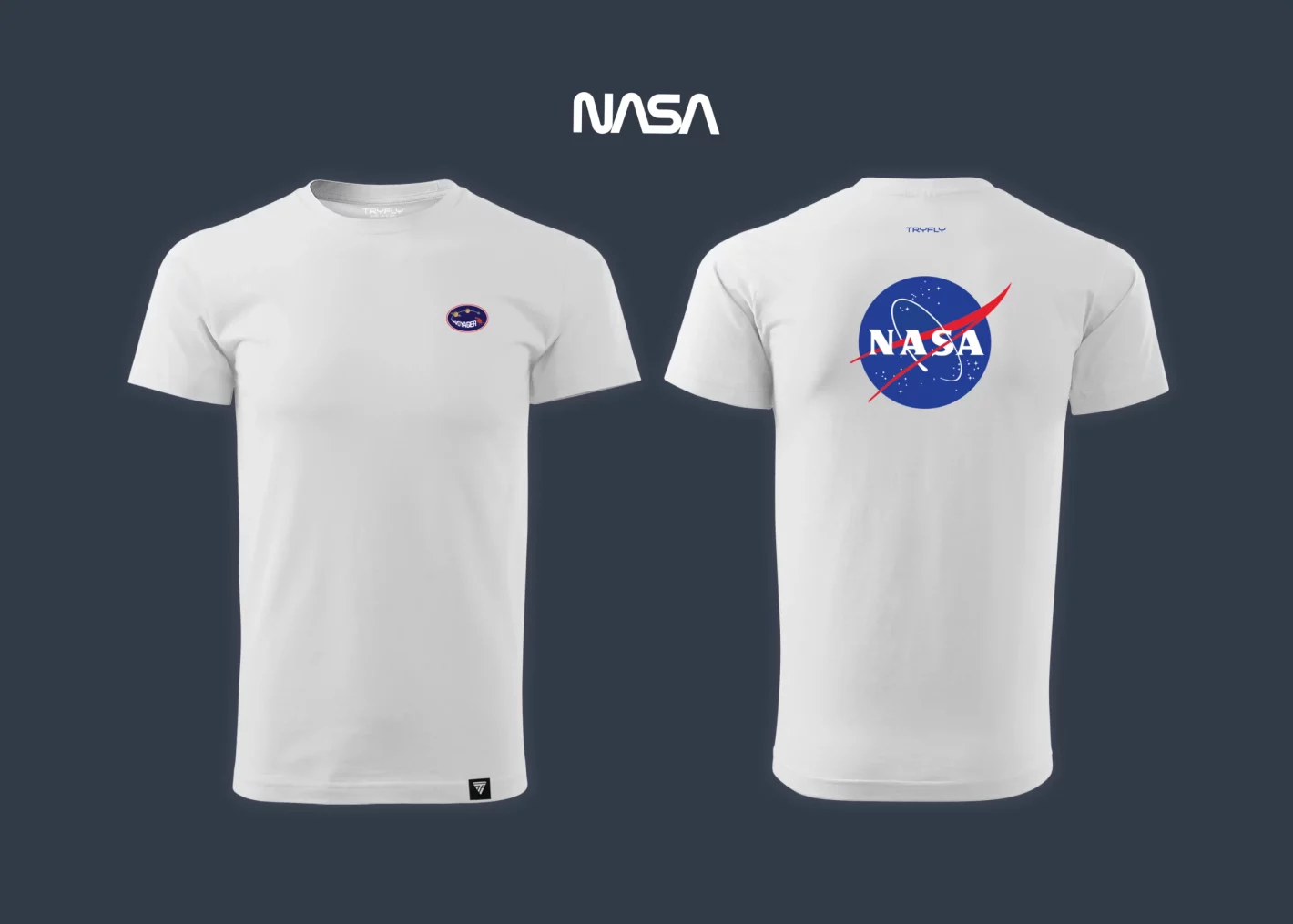 T-Shirt – 100% Cotton White Nasa Voyager