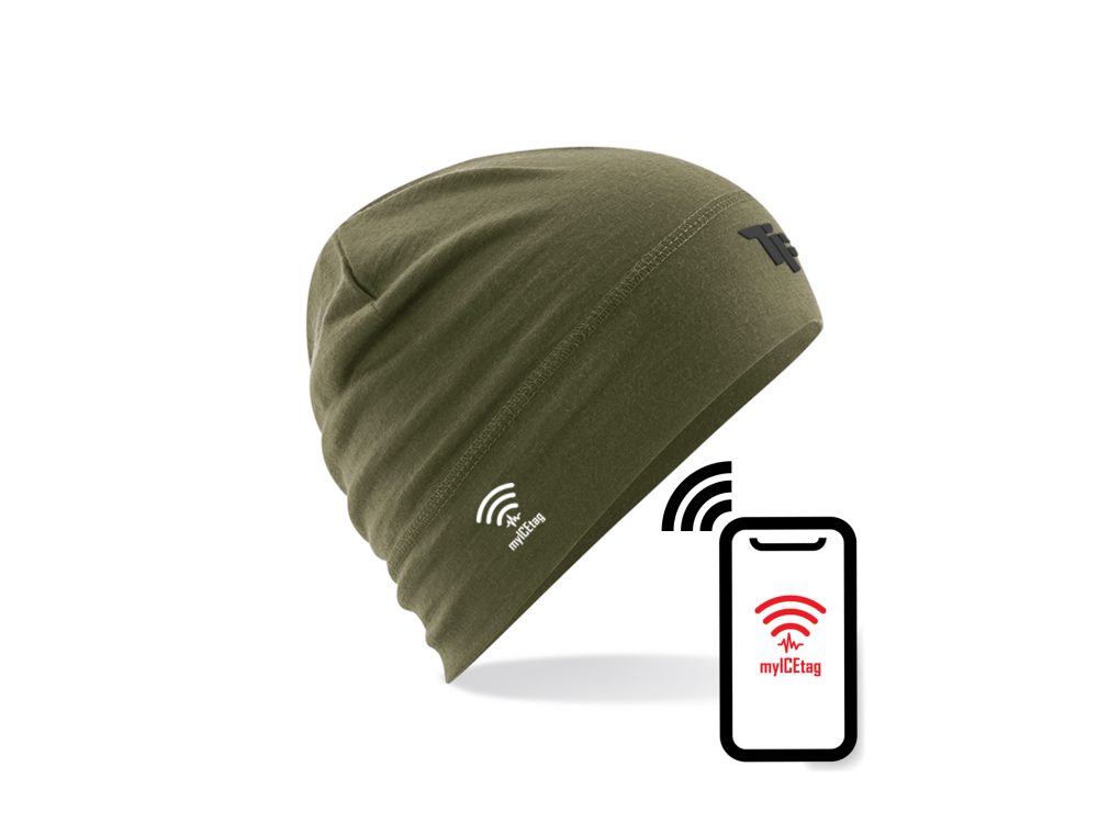 Czapka merino ICE tag green